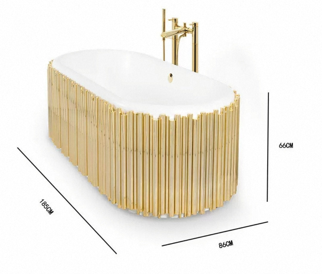 Lyra Tub - Oval Brass
