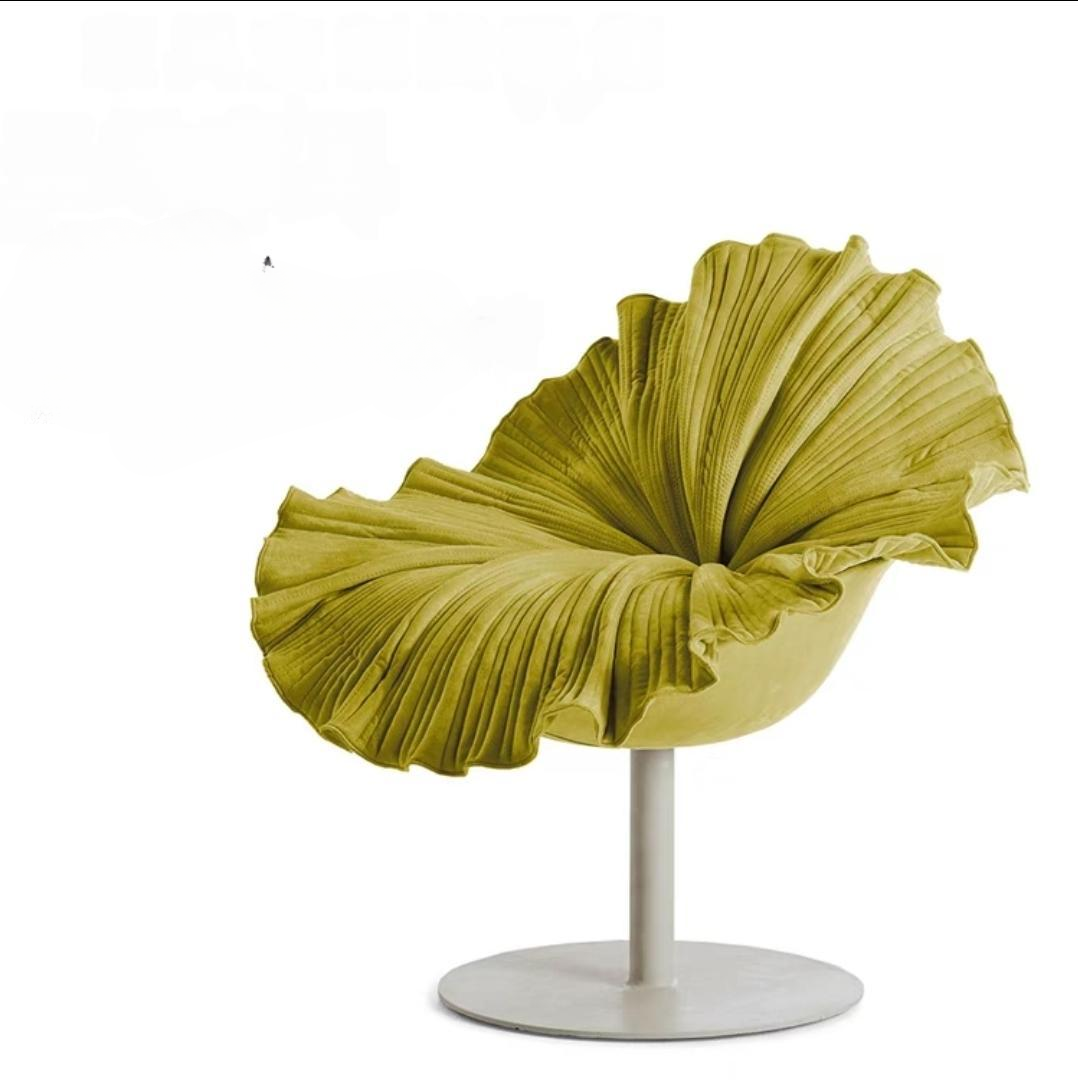 Artisan Sculptural Petal Accent Chair — Custom Color Options