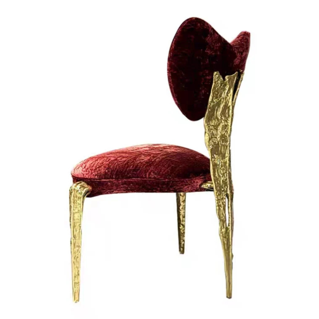 Sculptural Brass Frame Dining Chair