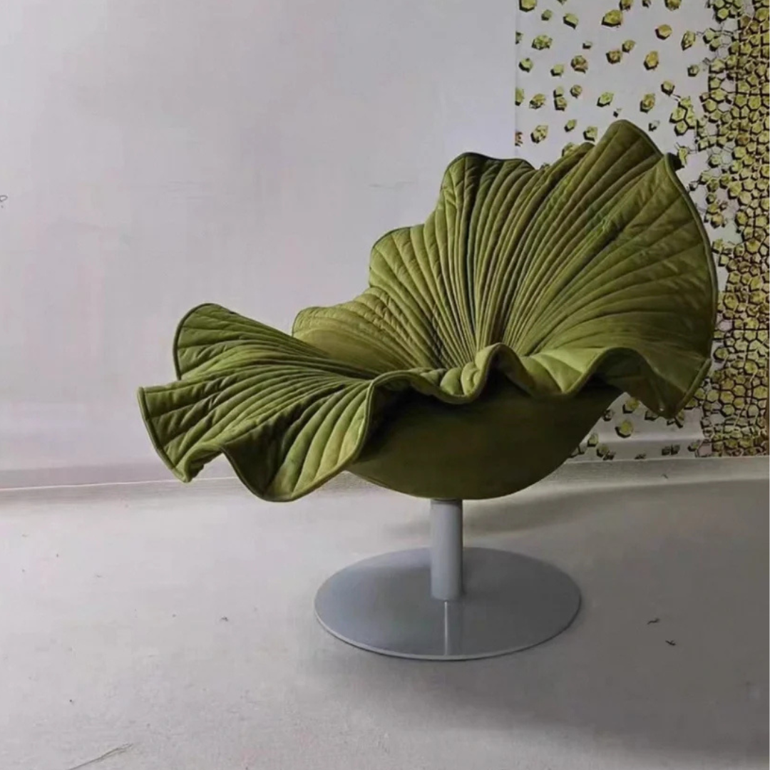 Artisan Sculptural Petal Accent Chair — Custom Color Options