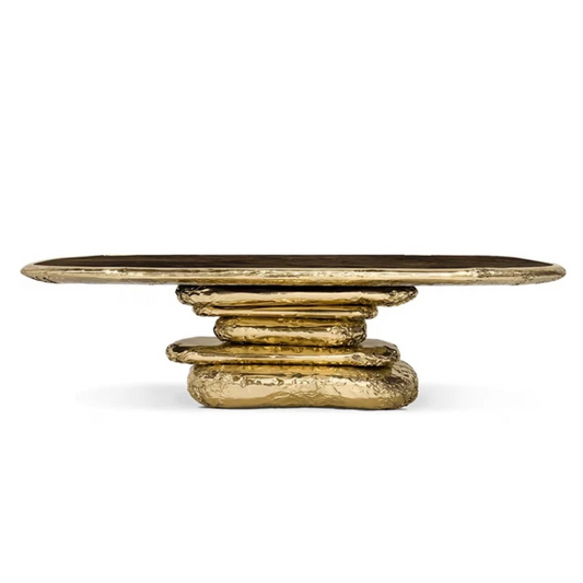 Polished Brass Dining Table