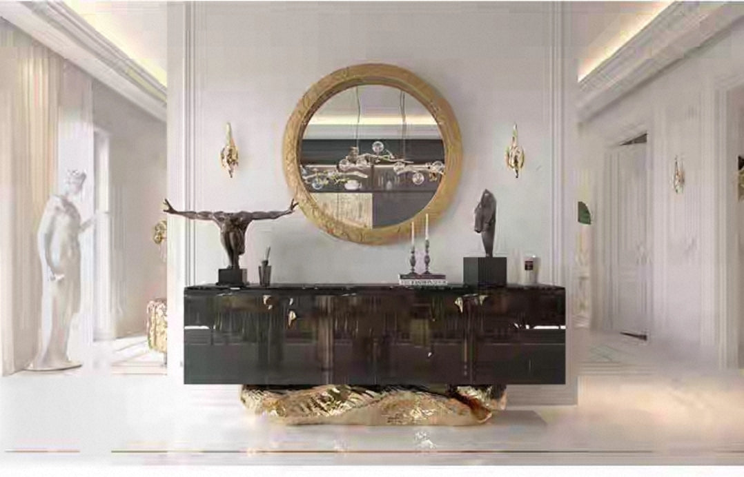 Sculptural Brass Base Credenza – Artisan Edition