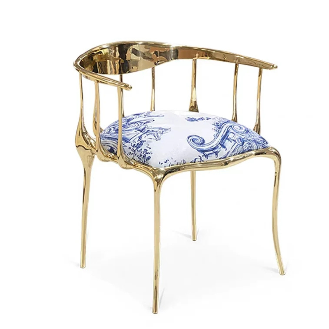 Sculpted Brass Dining Chair – Artisan Studio Edition