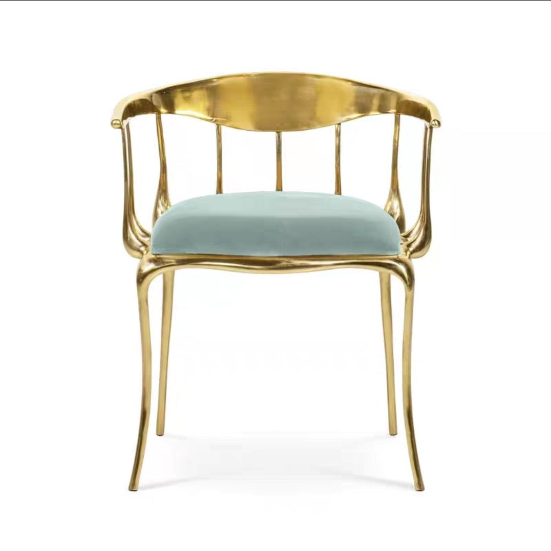 Sculpted Brass Dining Chair – Artisan Studio Edition