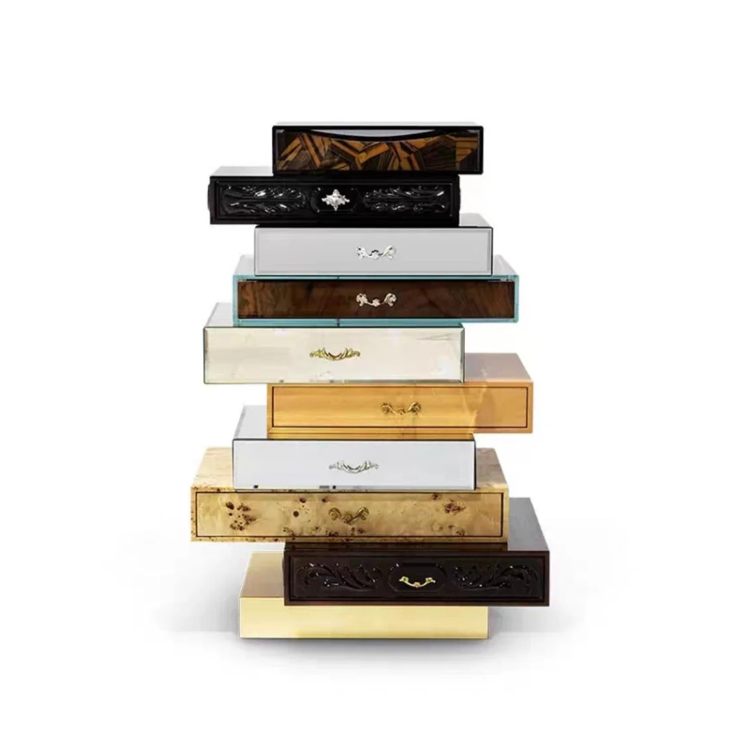 Sculptural Stacked Drawer Console – Artisan Edition