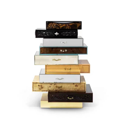 Sculptural Stacked Drawer Console – Artisan Edition