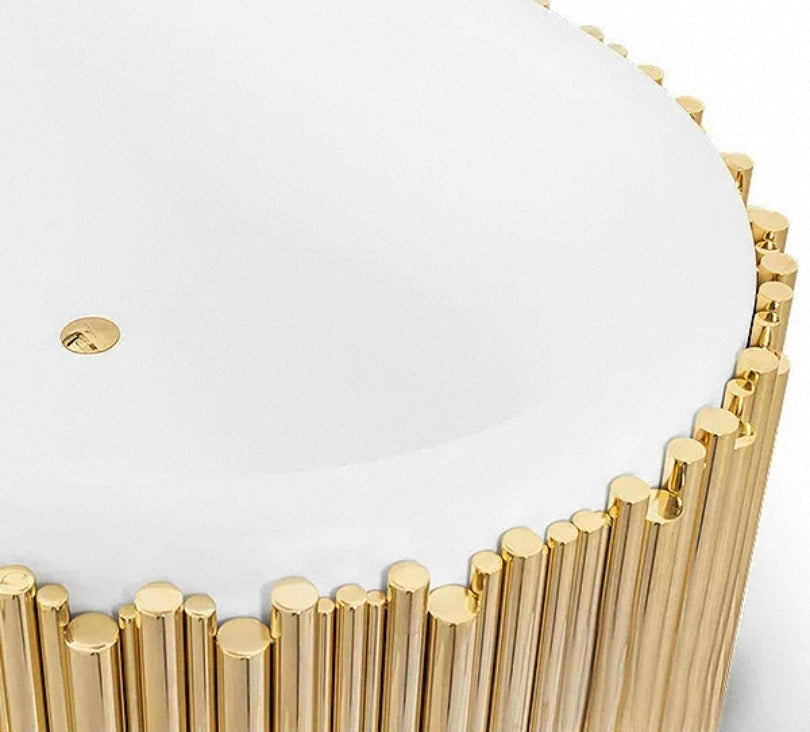 Aurora Soak Tub - Round Brass