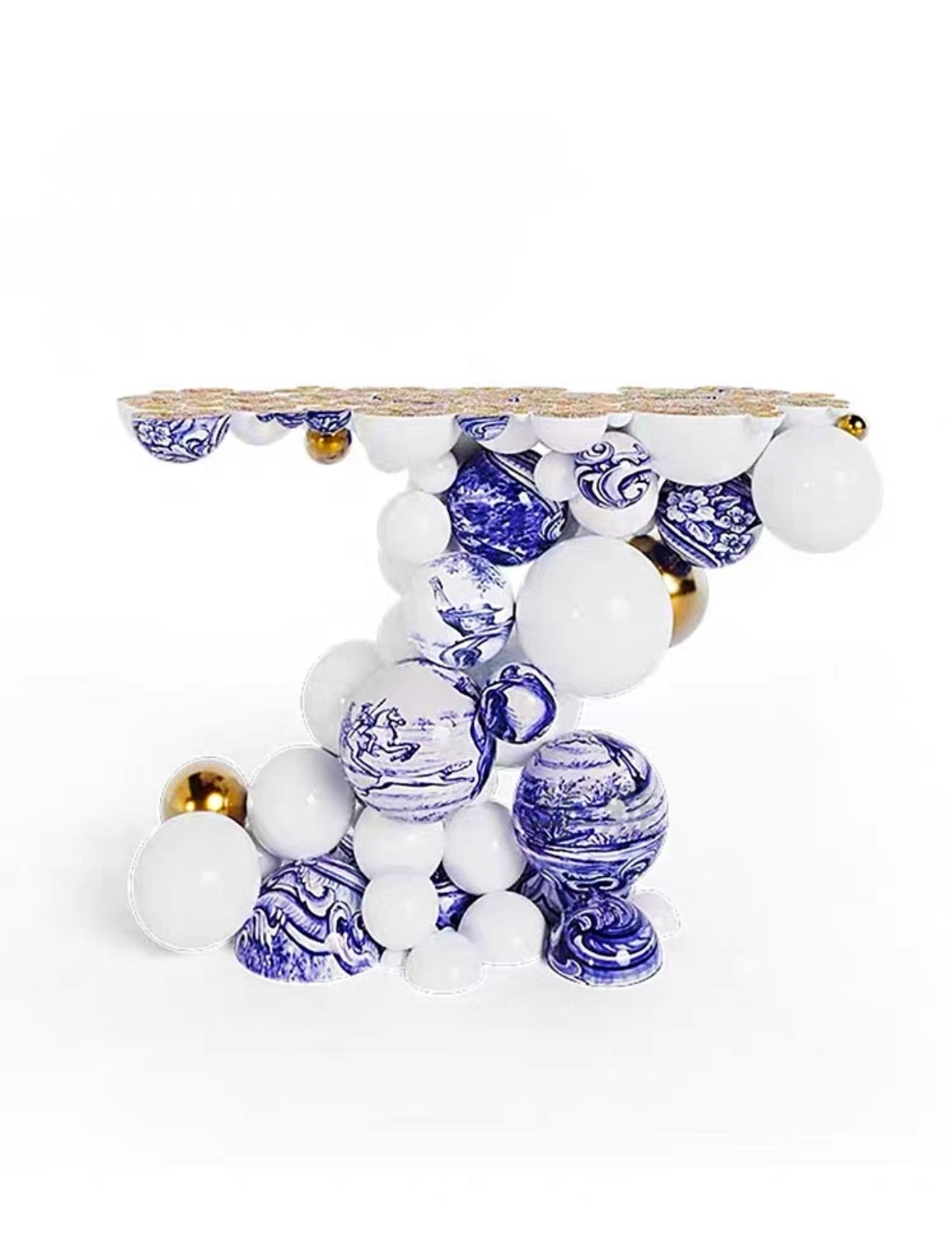 Sculptural Stainless Steel Bubble Console Table – Studio Edition