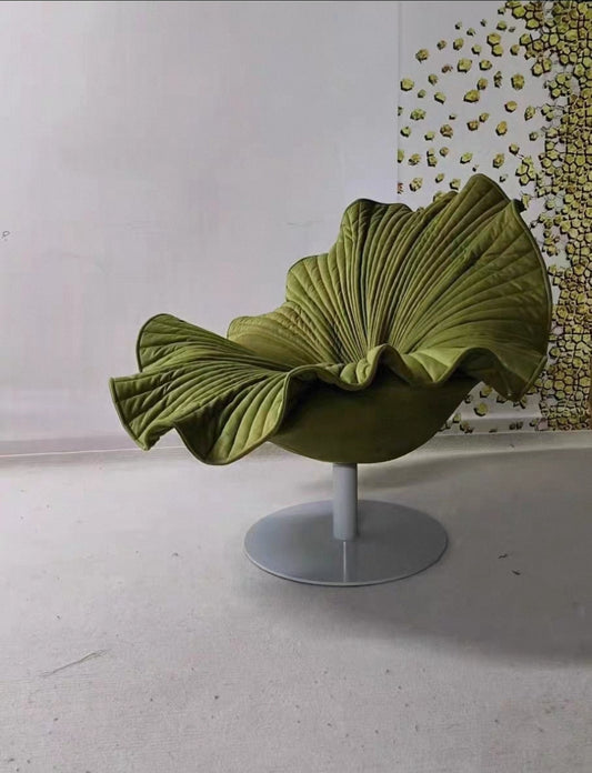 Artisan Sculptural Petal Accent Chair — Custom Color Options