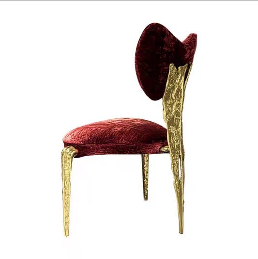 Sculptural Brass Frame Dining Chair