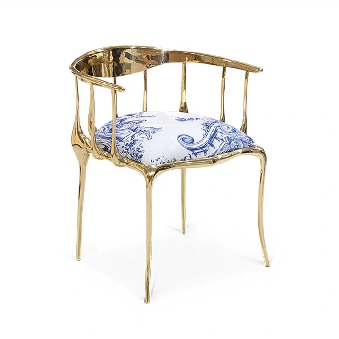 Sculpted Brass Dining Chair – Artisan Studio Edition
