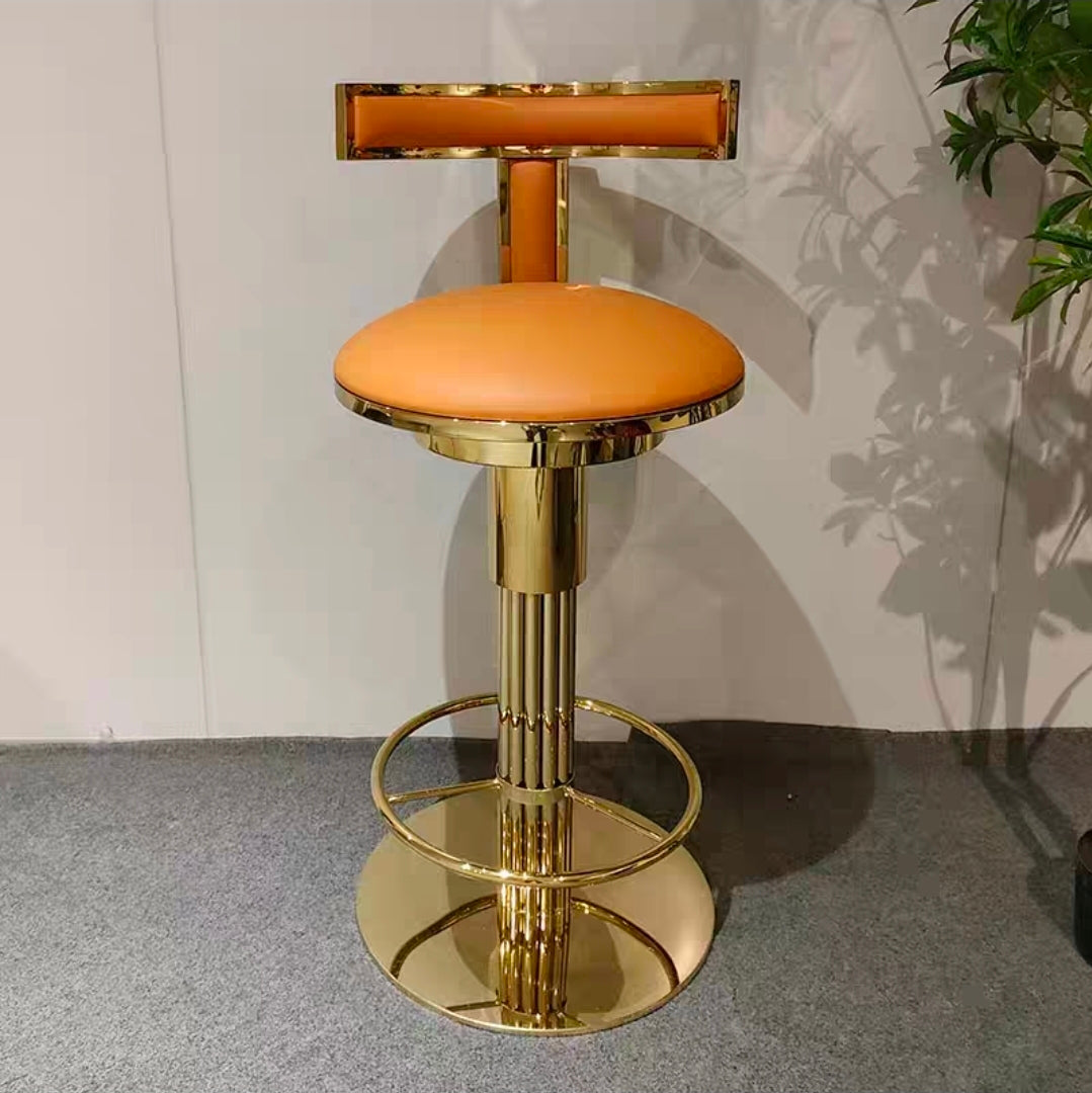 Sculptural bar stool for kitchen island seating