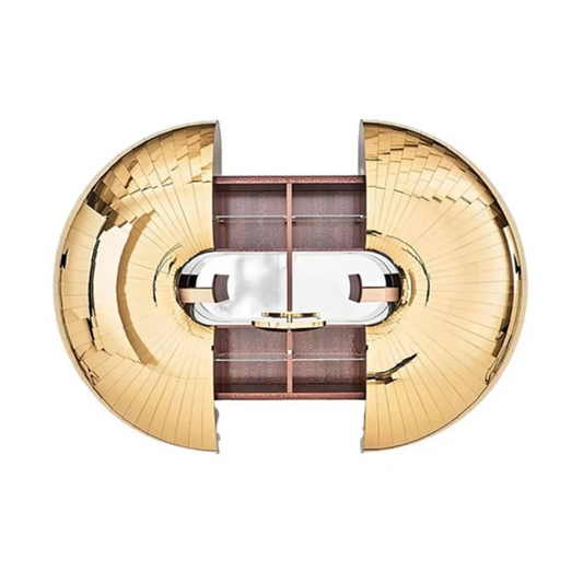 Folding Mirror Wall Bar – Luxury Hidden Storage