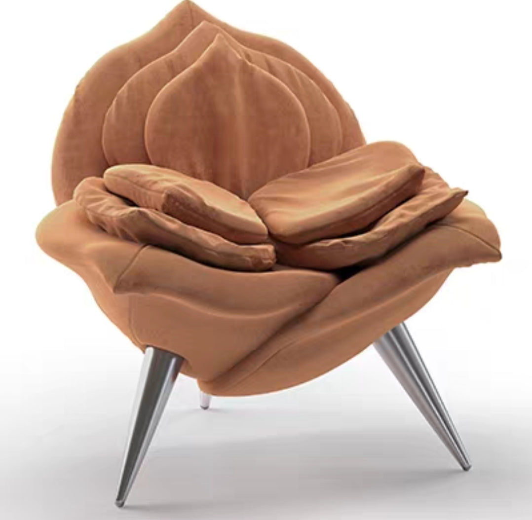 Artisan Rose Petal Accent Chair — Custom Colors