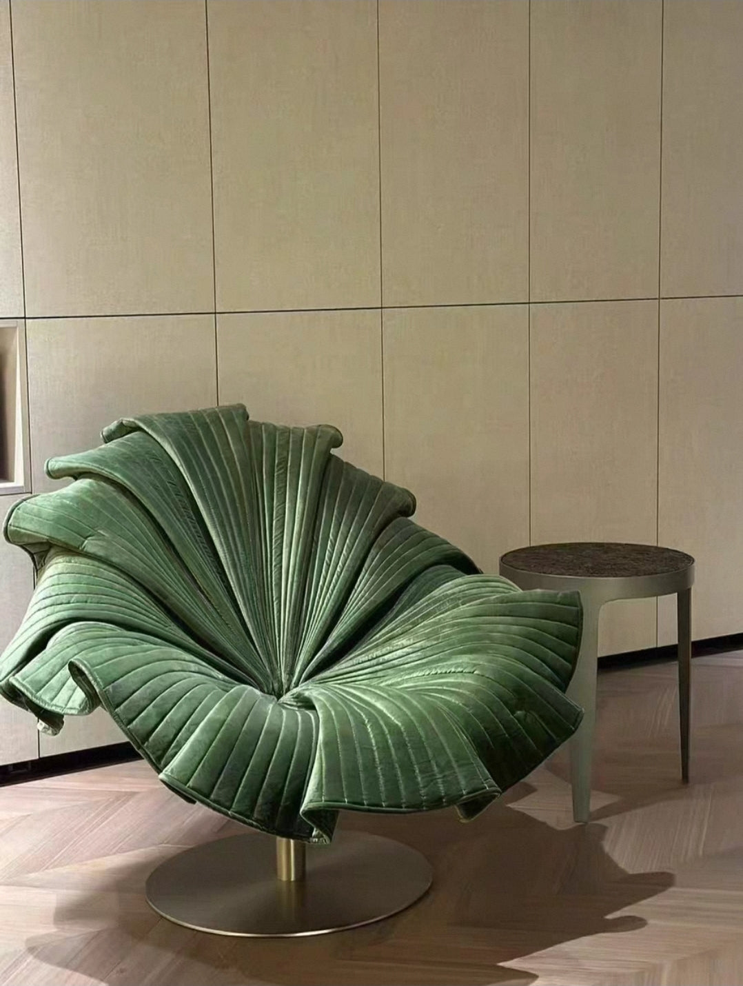 Artisan Sculptural Petal Accent Chair — Custom Color Options