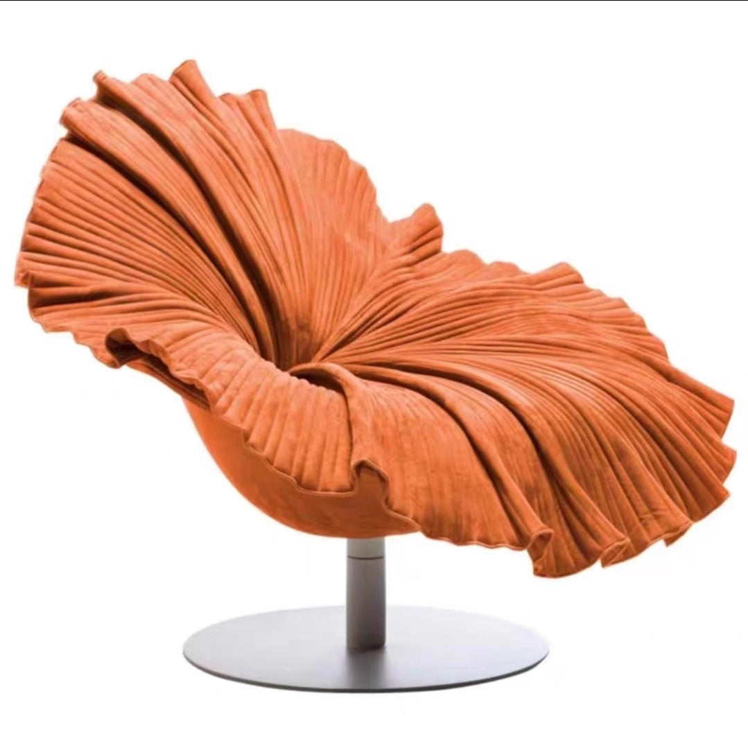 Artisan Sculptural Petal Accent Chair — Custom Color Options