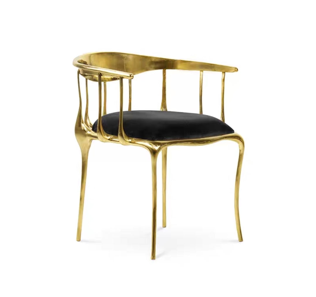 Sculpted Brass Dining Chair – Artisan Studio Edition
