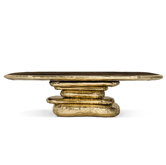 Polished Brass Dining Table