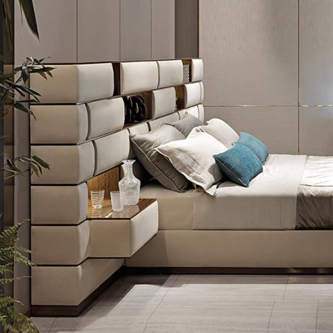 Modular Wall Bed with Built-In Display Panels – Italian Designer Style (1.8m)