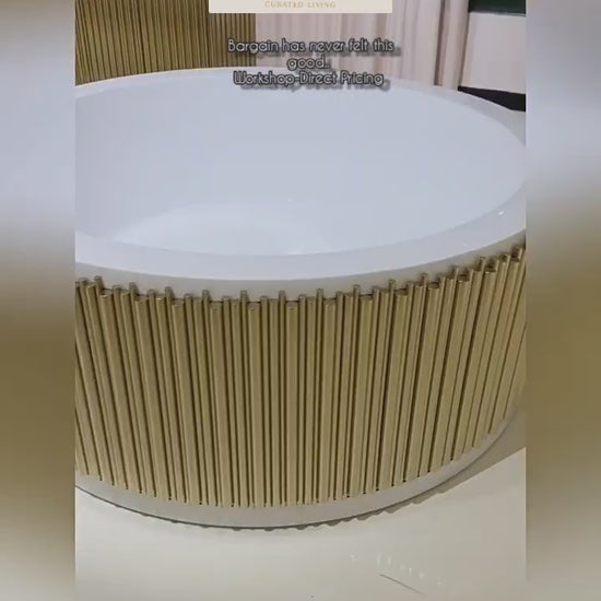 Aurora Soak Tub - Round Brass