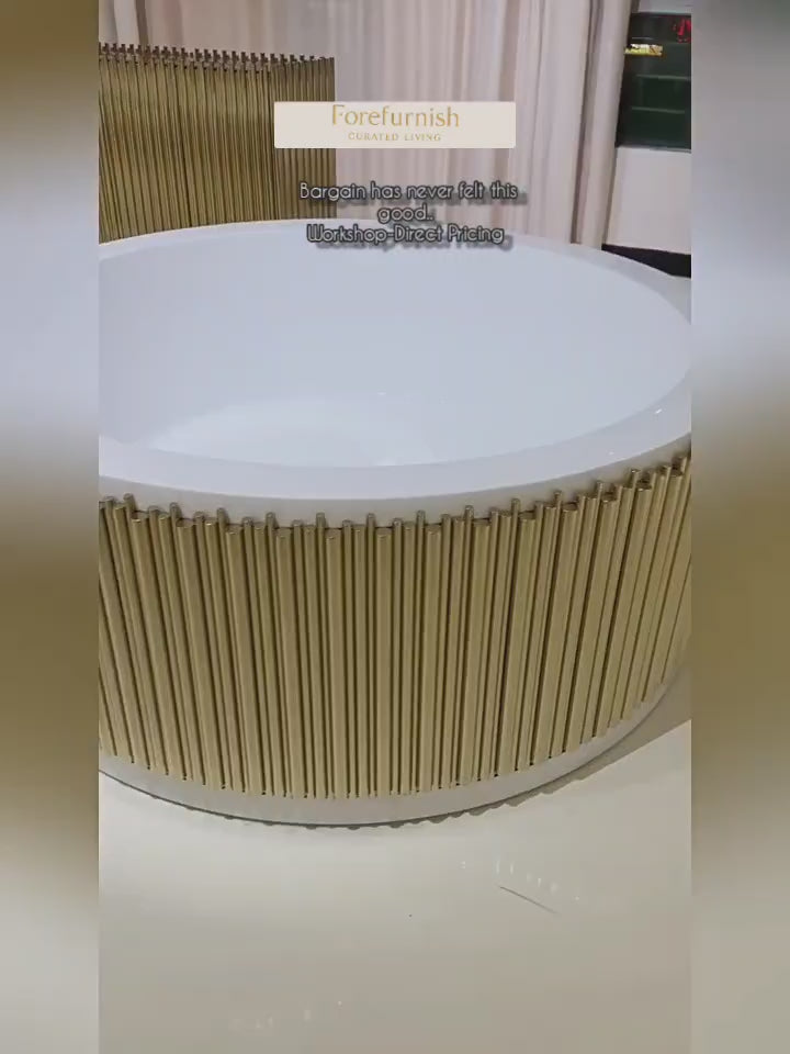 Aurora Soak Tub - Round Brass