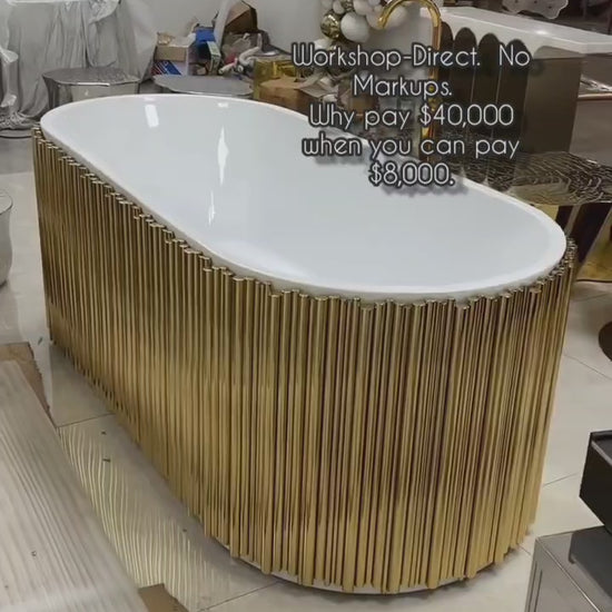 Lyra Tub - Oval Brass