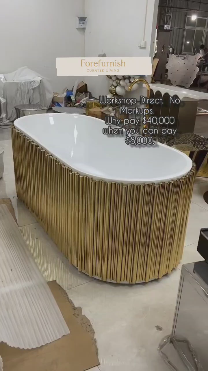 Lyra Tub - Oval Brass