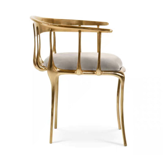 Sculpted Brass Dining Chair – Artisan Studio Edition