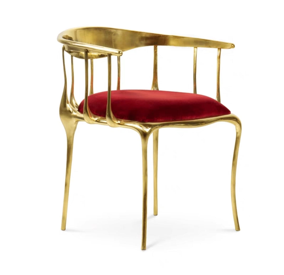 Sculpted Brass Dining Chair – Artisan Studio Edition